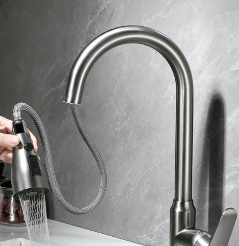 SwiftFlow™ Kitchen Faucet with Sprayer - Modern Pull-Out Design for Effortless Cleaning 4