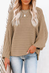 Round Neck Long Sleeve Knit Top