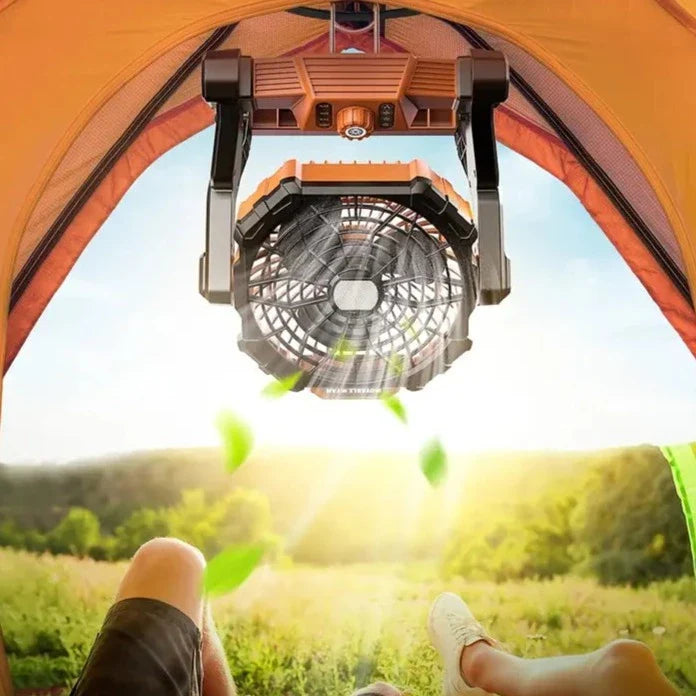 Vimora™ Solar Rechargeable LED Outdoor Camping Fan